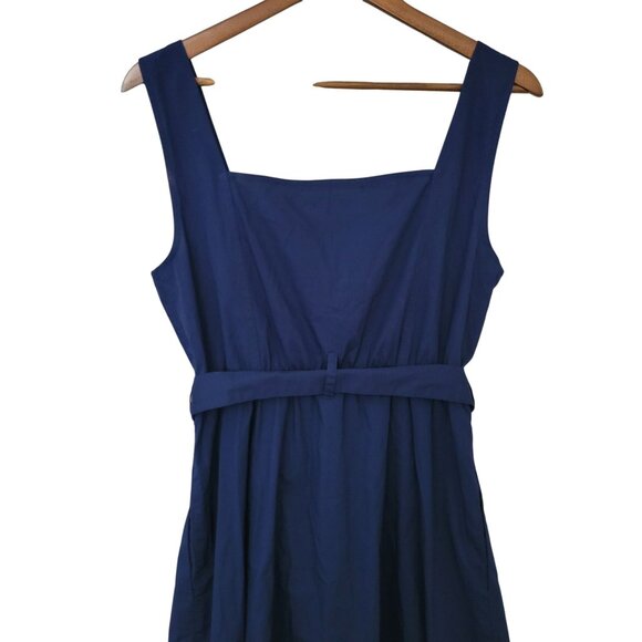 J.Crew Button-Front Belted Midi Dress Womens Size 10 Navy NWT - Picture 5 of 7